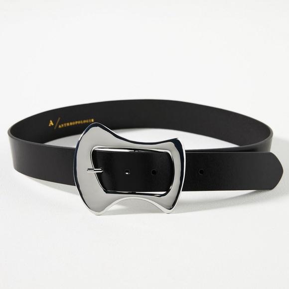 Anthropology Statement Leather Buckle Belt NWOT size XL - Picture 3 of 13